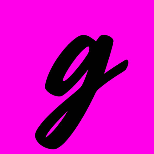 ejemplo letra g cursiva minuscula